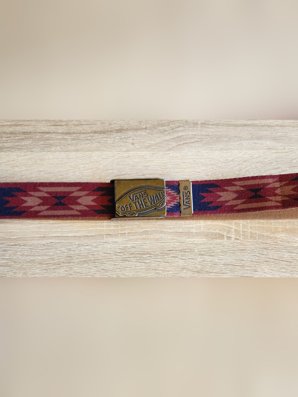 VANS Off The Wall Web Belt AZTEC Metal Buckle Bottle Opener 46 Inches End To End